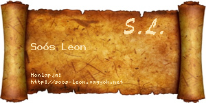 Soós Leon névjegykártya